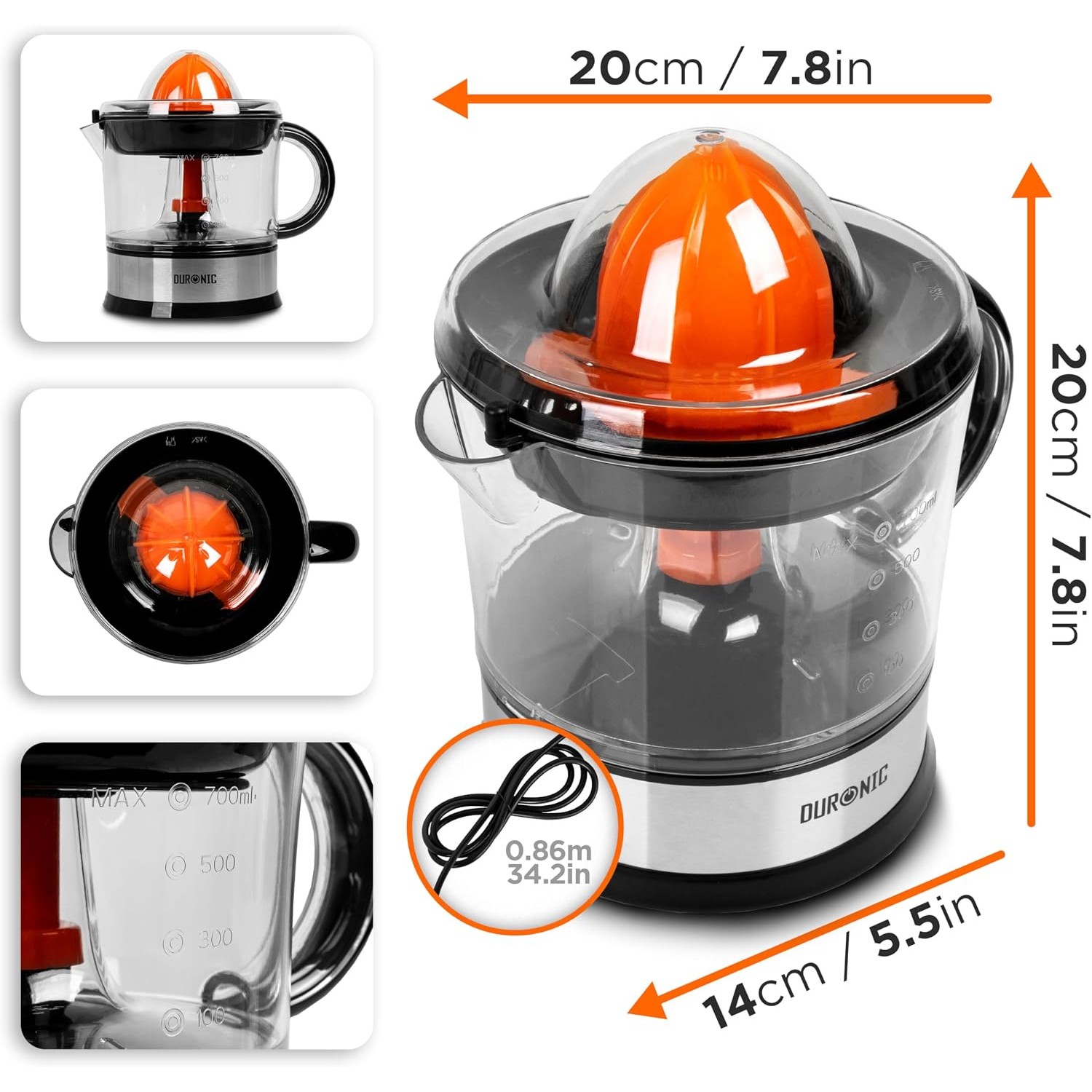 Duronic JE407 Electric Orange Juicer — image 2