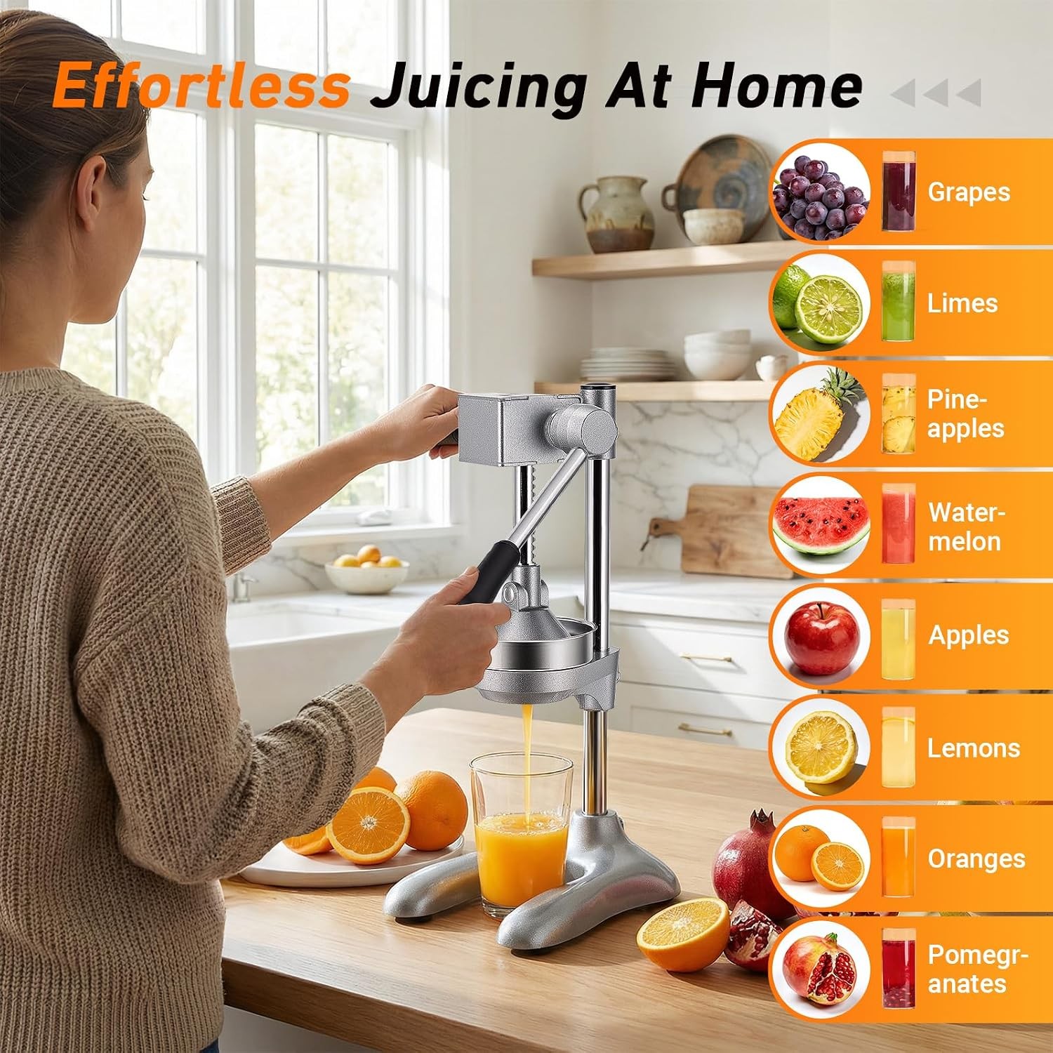 Gvdeirn Heavy-Duty Manual Citrus Juicer — image 4