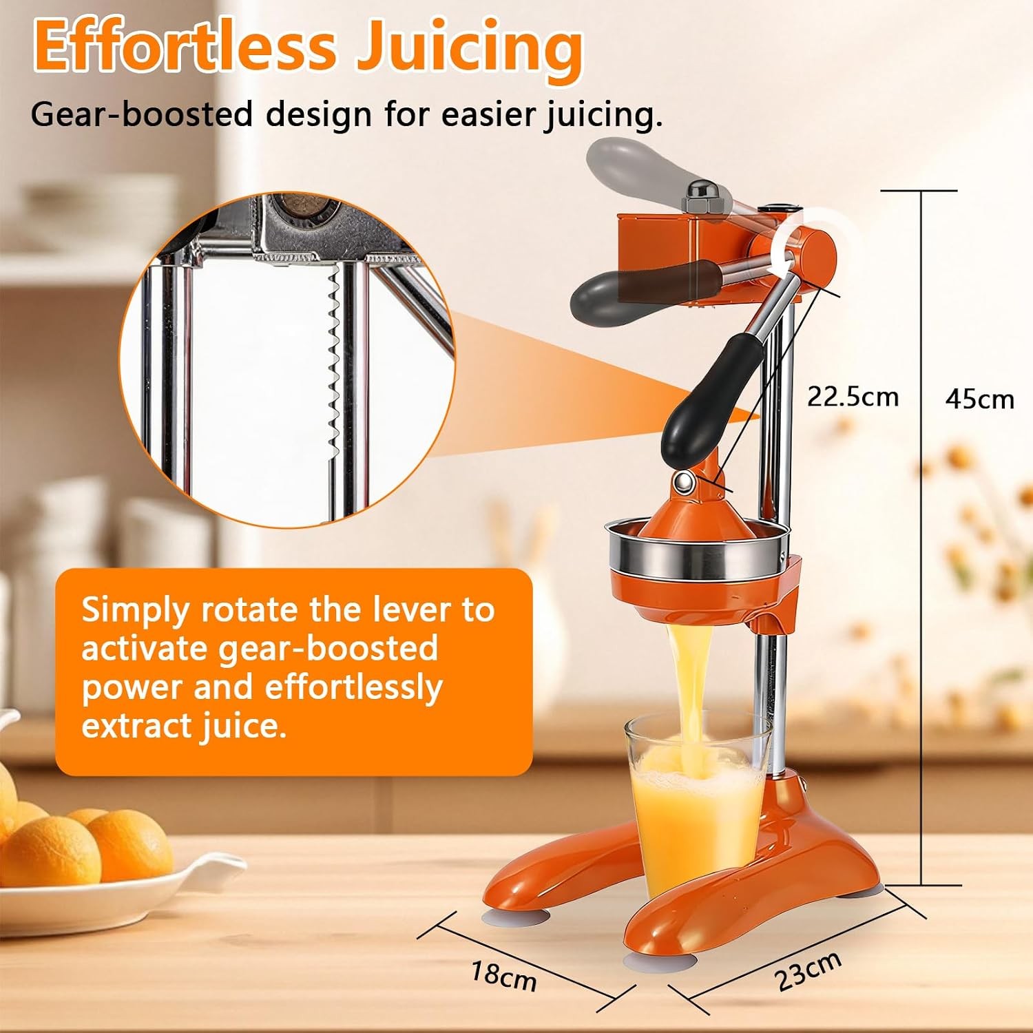 Hocomay Hand-Crank Manual Citrus Juicer — image 2